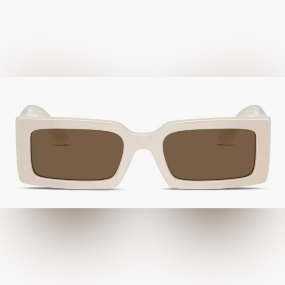 Dolce & Gabbana - White Rectangular Sunglasses